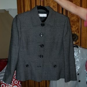 Tahari black with white blazer